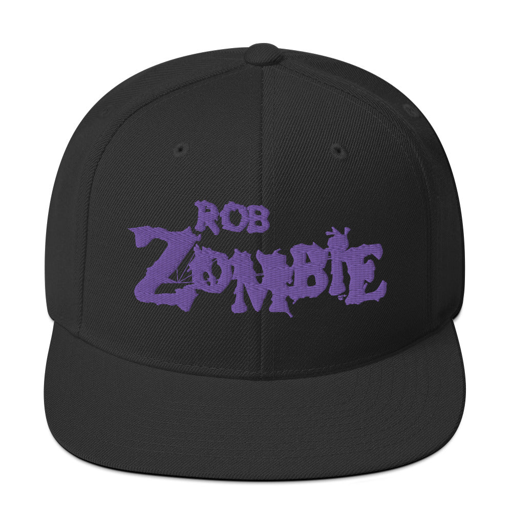 Rob Zombie Purple Logo Embroidered Snapback Hat [Apparel] (ONLINE ORDER ONLY)