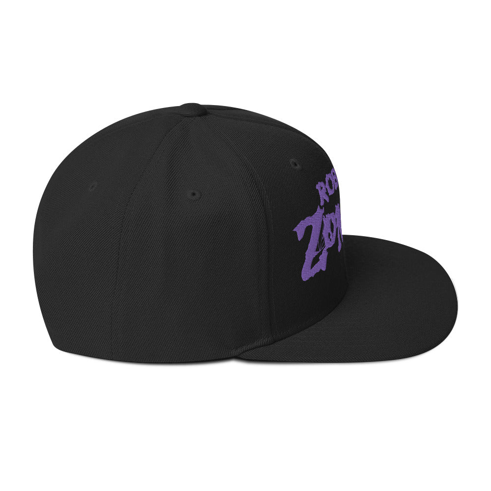Rob Zombie Purple Logo Embroidered Snapback Hat [Apparel] (ONLINE ORDER ONLY)