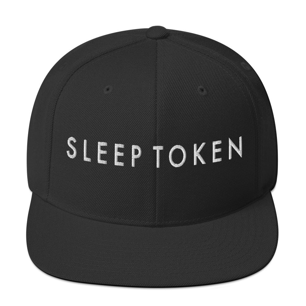 Sleep Token Logo White Embroidered Snap Back Hat [Apparel] (ONLINE ORDER ONLY)