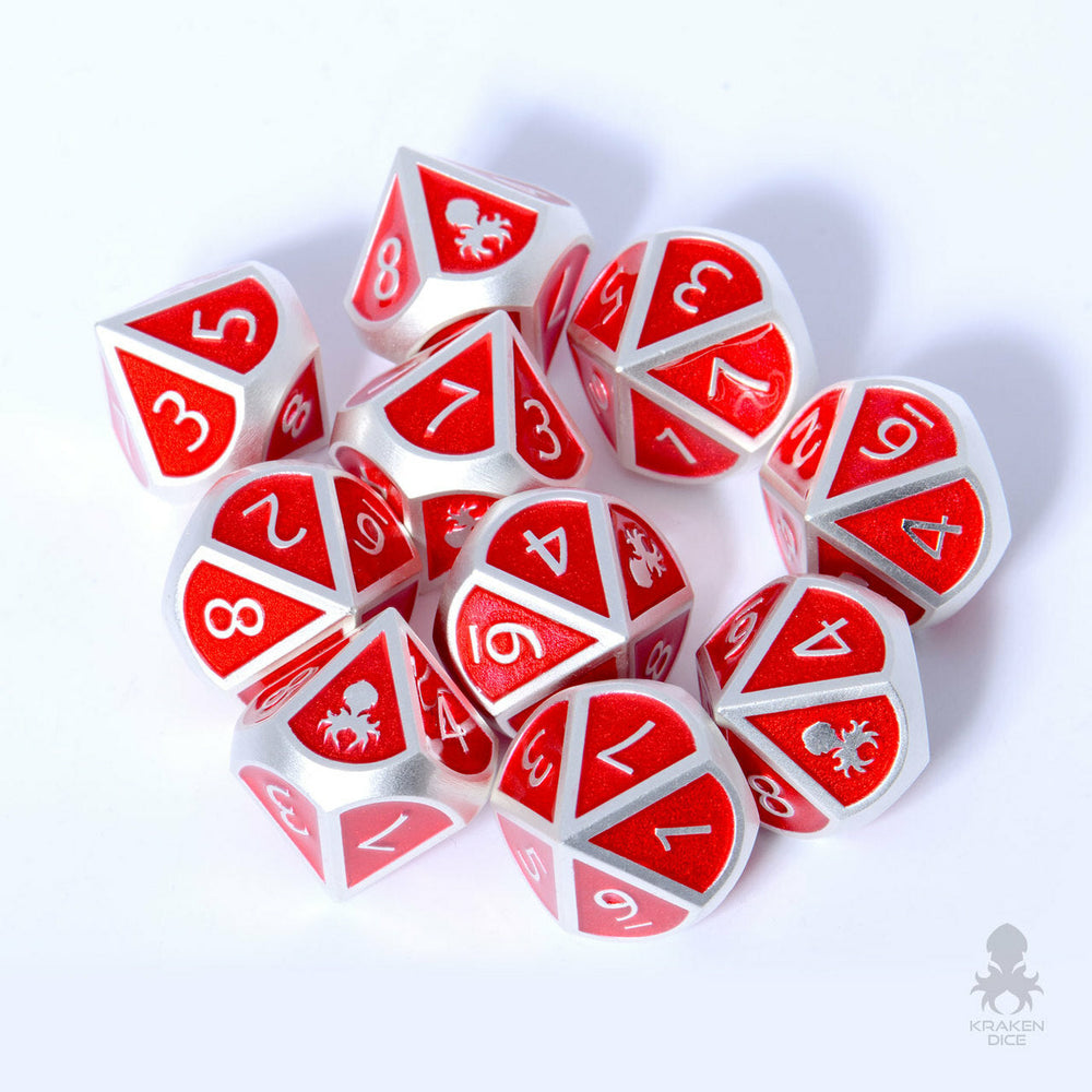 Kraken 10pc Dark Prince Metal d10 Dice Set for RPGs (ONLINE ORDER ONLY)