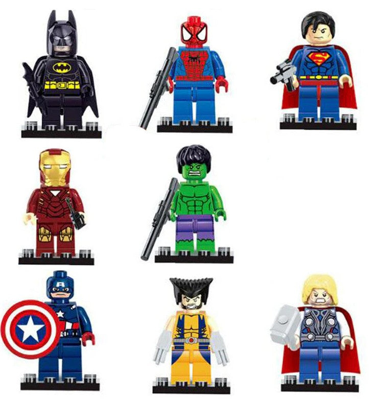 Superhero Series Custom Minifigure Set (8-Pack) (ONLINE ORDER ONLY)