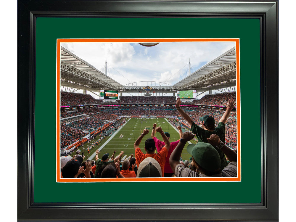 Framed Hard Rock Stadium Miami Hurricanes 11"x14" NCAA Football Photo Professionally Matted (ONLINE ORDER ONLY)