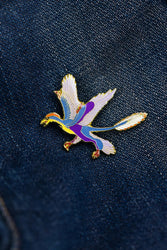 Microraptor Enamel Pin (Microraptor gui) (ONLINE ORDER ONLY)