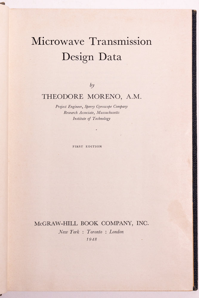 Microwave Transmission Data Design (ONLINE ORDER ONLY)