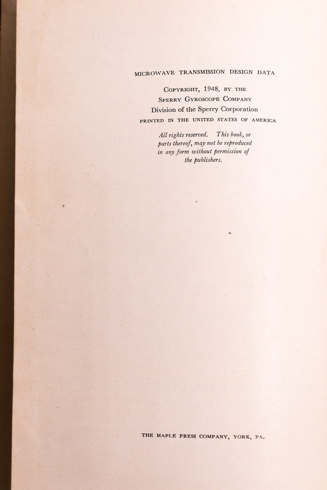 Microwave Transmission Data Design (ONLINE ORDER ONLY)