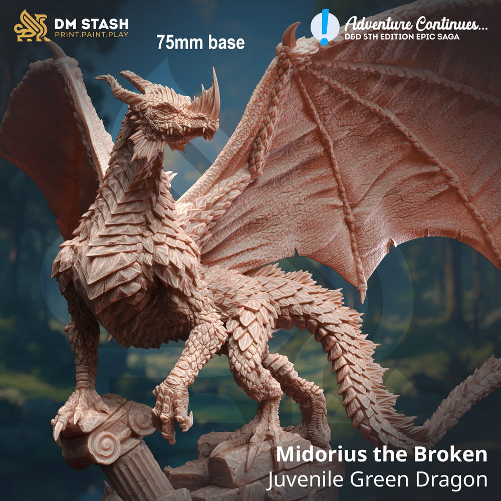 Midorius the Broken, Juvenile Green Dragon (Online Only)