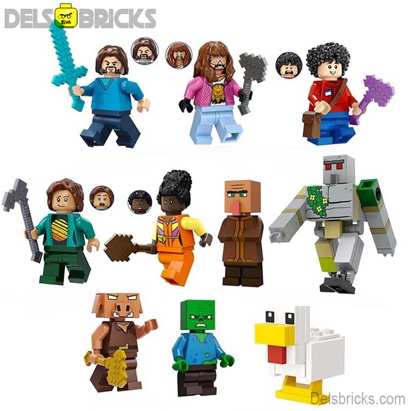 Minecraft Movie Set of 10 Lego Minifigures Custom toys (ONLINE ORDER ONLY)