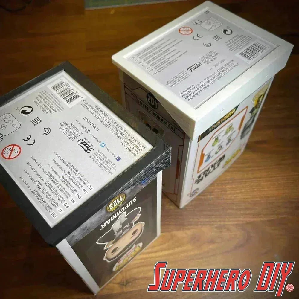 Minimalist Open Bottom Floating Shelf for Funko Pop Boxes | Fits Soft or Hard Protectors | Easy Wall Mount with Screws or Command Strips (ONLINE ORDER ONLY)