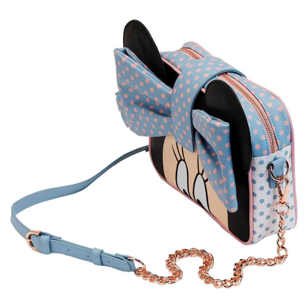 Minnie Mouse (Disney) Pastel Polka Dot Crossbody Bag by Loungefly (Online Order Only)