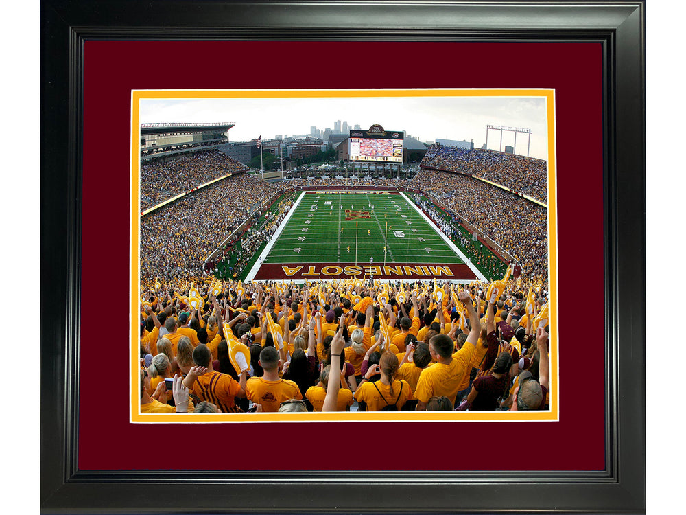 Framed Huntington Bank Stadium Minnesota Golden Gophers 11"x14" NCAA Football Photo Professionally Matted (ONLINE ORDER ONLY)