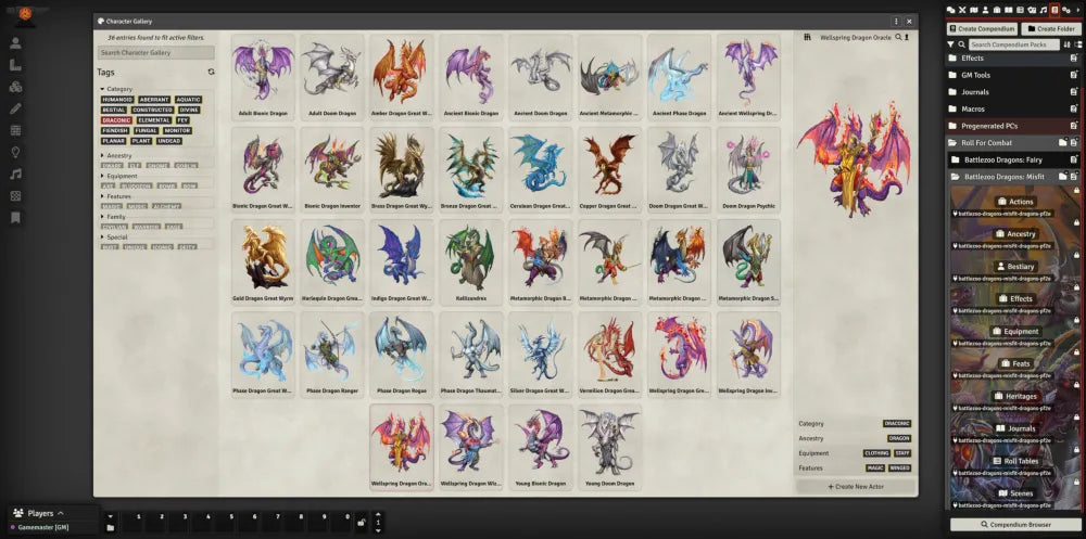 Battlezoo Dragons: Misfit Dragons for Foundry VTT (Online Order Only)