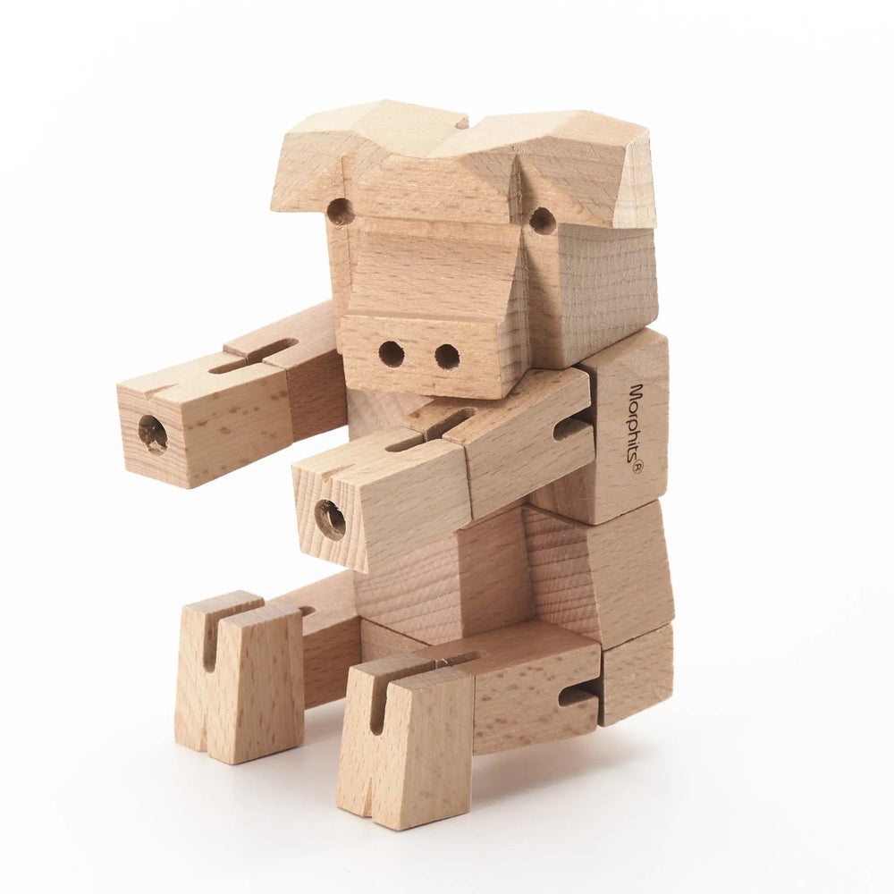 Modern Wooden Pig Decor – Interactive Puzzle & Art Piece (ONLINE ORDER ONLY)