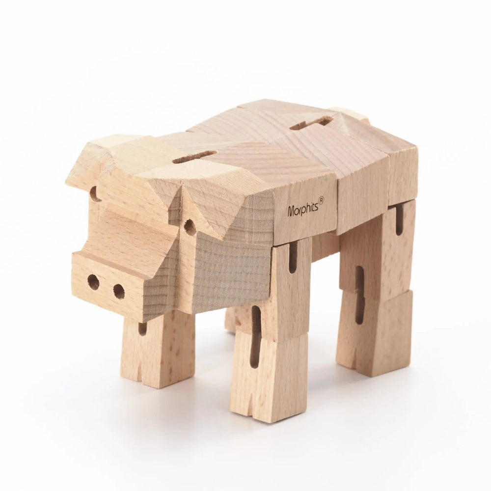 Modern Wooden Pig Decor – Interactive Puzzle & Art Piece (ONLINE ORDER ONLY)