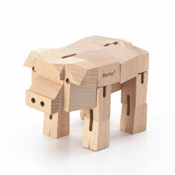 Modern Wooden Pig Decor – Interactive Puzzle & Art Piece (ONLINE ORDER ONLY)