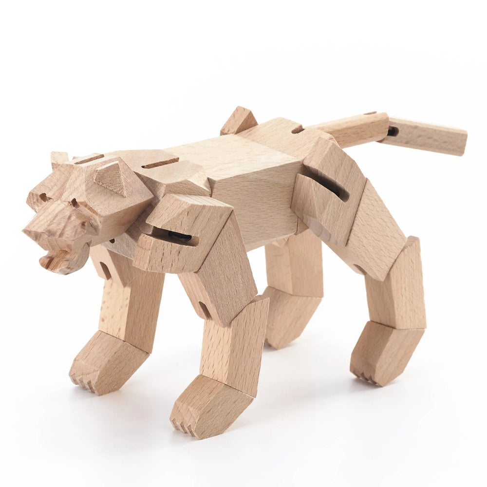 Modern Wooden Tiger Decor – Interactive Puzzle & Art Piece (ONLINE ORDER ONLY)
