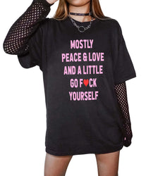 Mostly Peace & Love Tee (ONLINE ORDER ONLY)