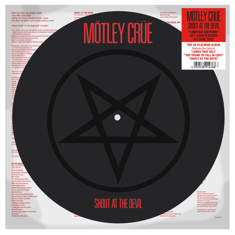Shout At The Devil (Limited Edition Picture Disc) [Vinyl] (ONLINE ORDER ONLY)