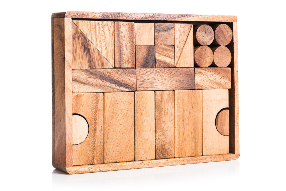 Natural Wooden Building Block Set (Online Order Only)