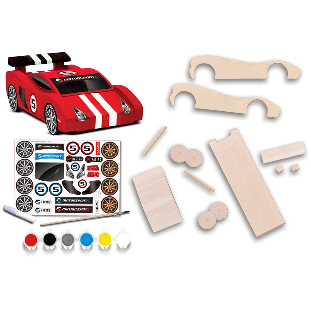 Race Car Buildable Wood Craft & Paint Kit (ONLINE ORDER ONLY)