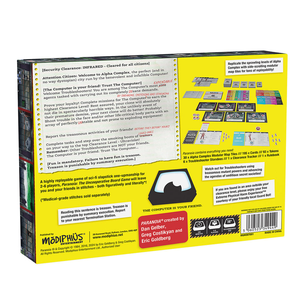 Paranoia The Uncooperative Board Game (ONLINE ORDER ONLY)