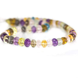 Multi-gemstone Beads Faceted Rondelle, AAA Grade (ONLINE ORDER ONLY)