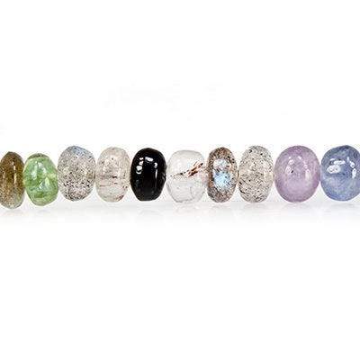 Multi Gemstone Plain Rondelle Beads (ONLINE ORDER ONLY)