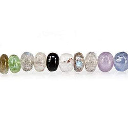 Multi Gemstone Plain Rondelle Beads (ONLINE ORDER ONLY)