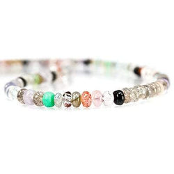 Multi Gemstone Plain Rondelle Beads (ONLINE ORDER ONLY)