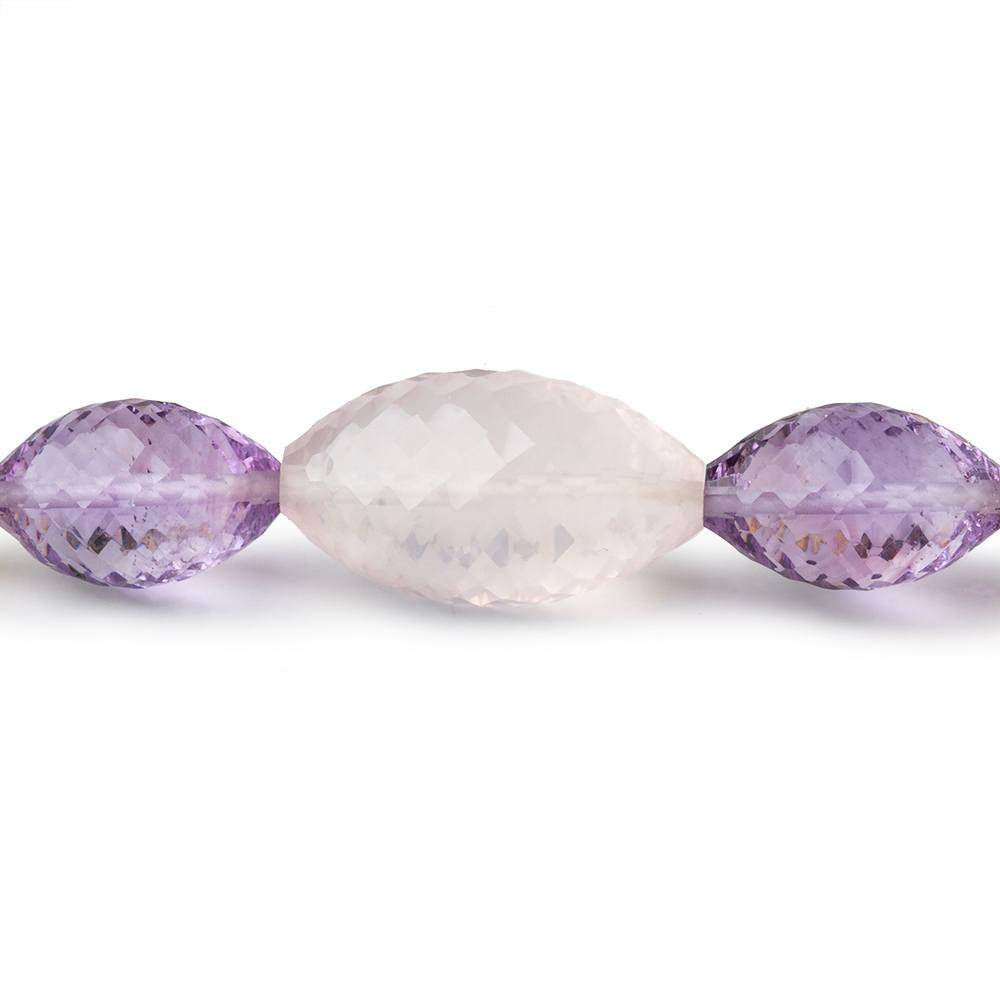 Multi Gemstone Concave Faceted Marquise 16 inch 29 beads AAA (ONLINE ORDER ONLY)