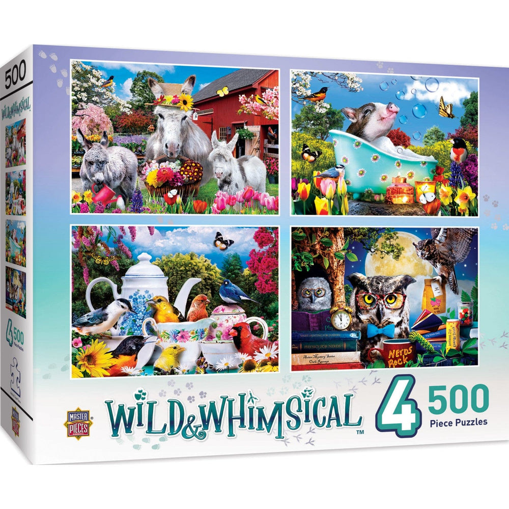 Wild & Whimsical - 500 Piece Jigsaw Puzzles 4 Pack (ONLINE ORDER ONLY)