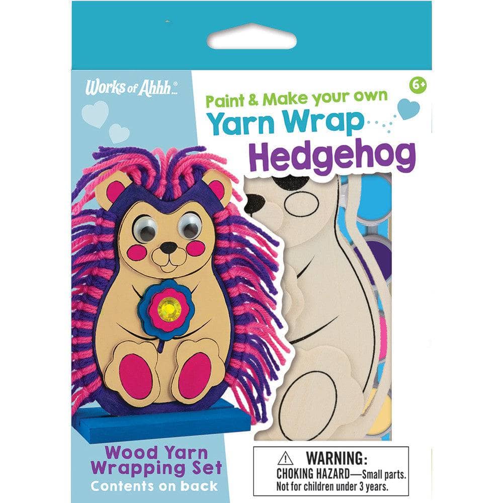 Hedgehog - Wood Yarn Wrapping Craft & Paint Kit (ONLINE ORDER ONLY)