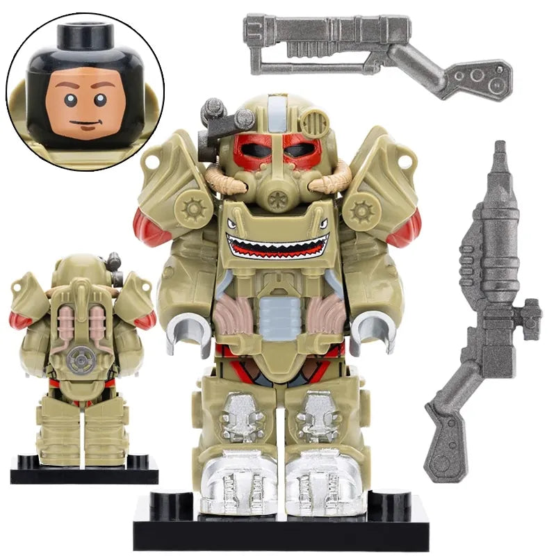 Fallout Tan T-60 Power Armor Custom Minifig (Online Only)