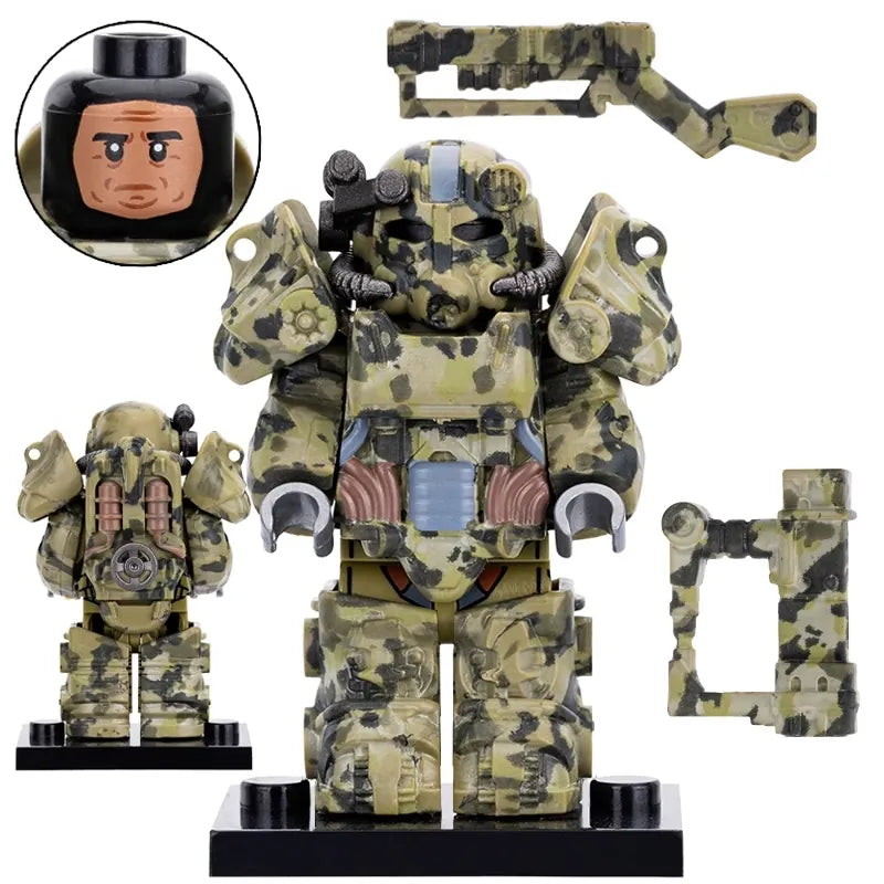 Fallout Green T-60 Power Armor Custom Minifig (Online Only)