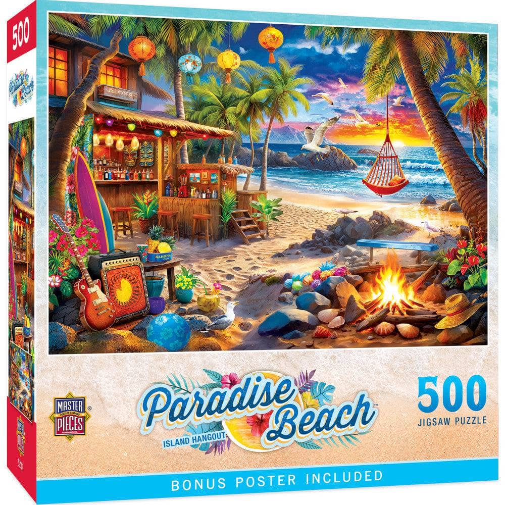 Paradise Beach - Island Hangout 500 Piece Jigsaw Puzzle