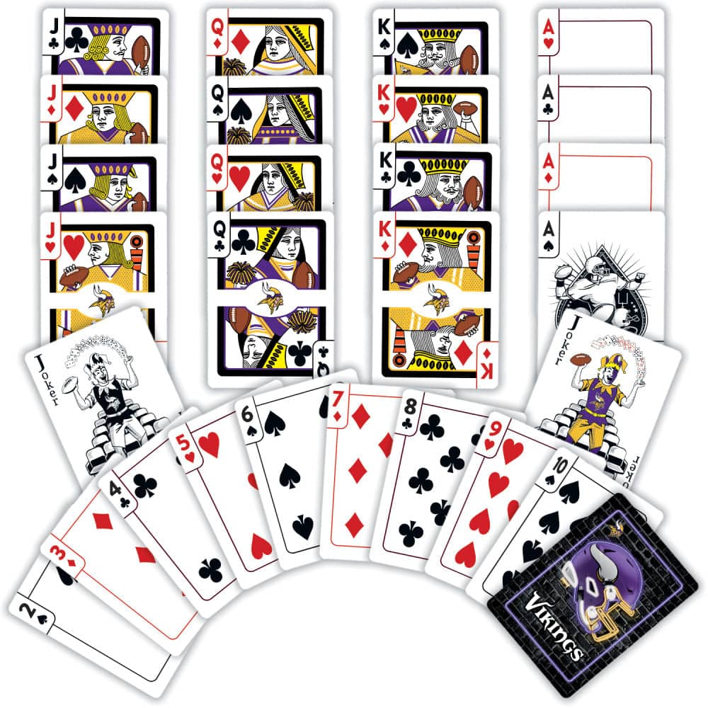 Minnesota Vikings Neon Playing Cards - 54 Card Deck