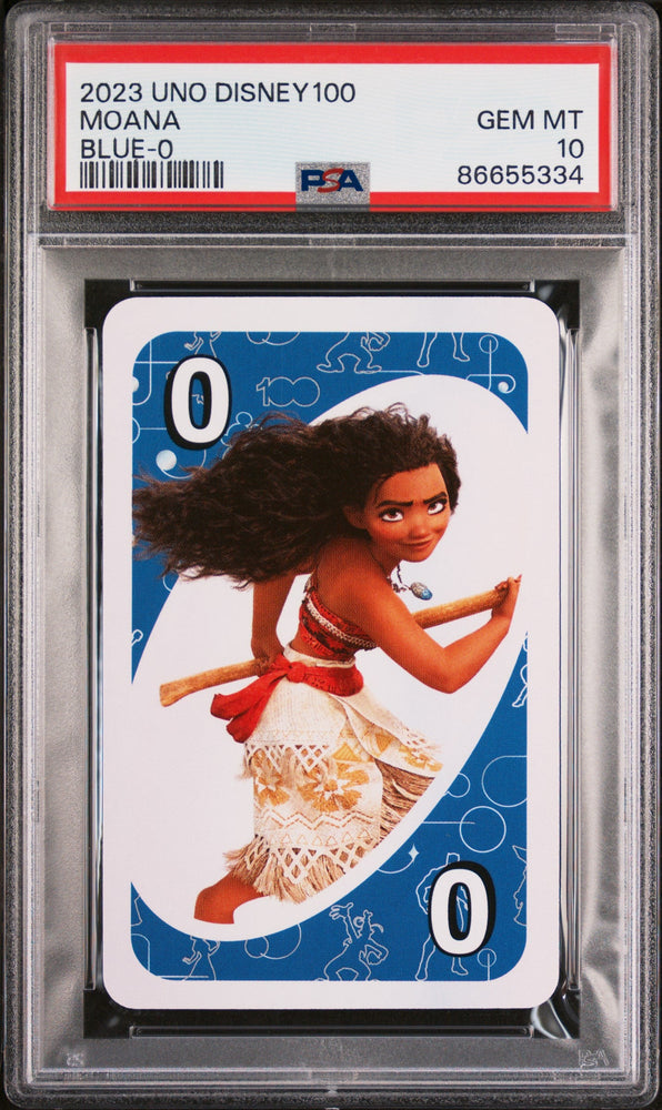 2023 UNO DISNEY 100 MOANA BLUE 0 PSA 10 (Online Order Only)