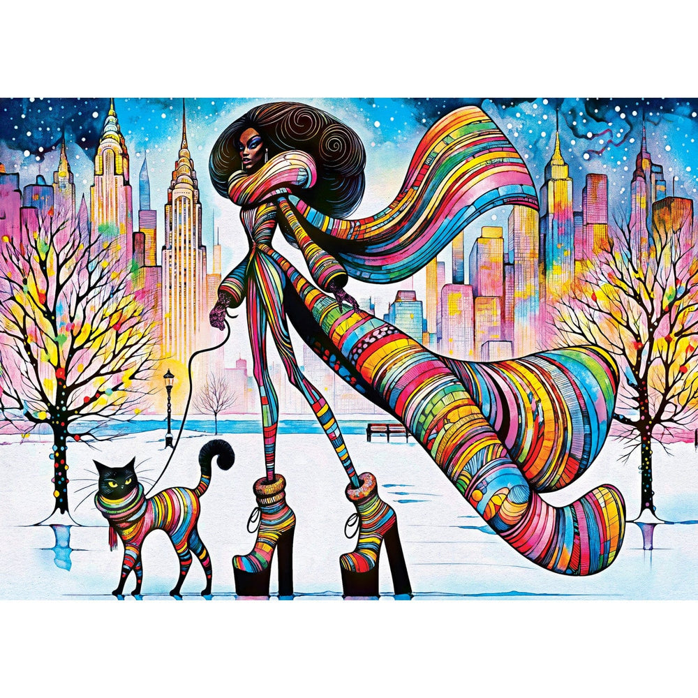 Catwalk Couture - Chic Kitty Stroll 1000 Piece Jigsaw Puzzle