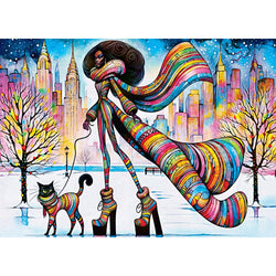 Catwalk Couture - Chic Kitty Stroll 1000 Piece Jigsaw Puzzle