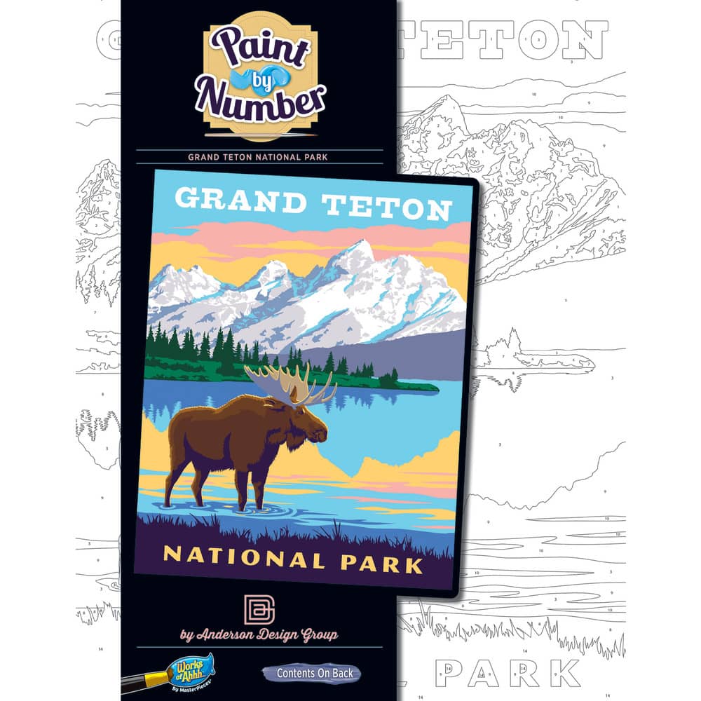 National Parks - Grand Tetons Paint by Number