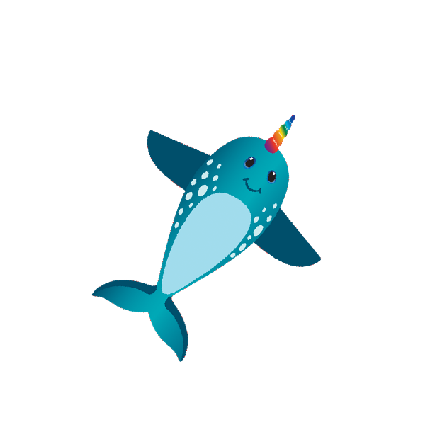 57  Inch Tall Nylon Narwhal Kite (ONLINE ORDER ONLY)