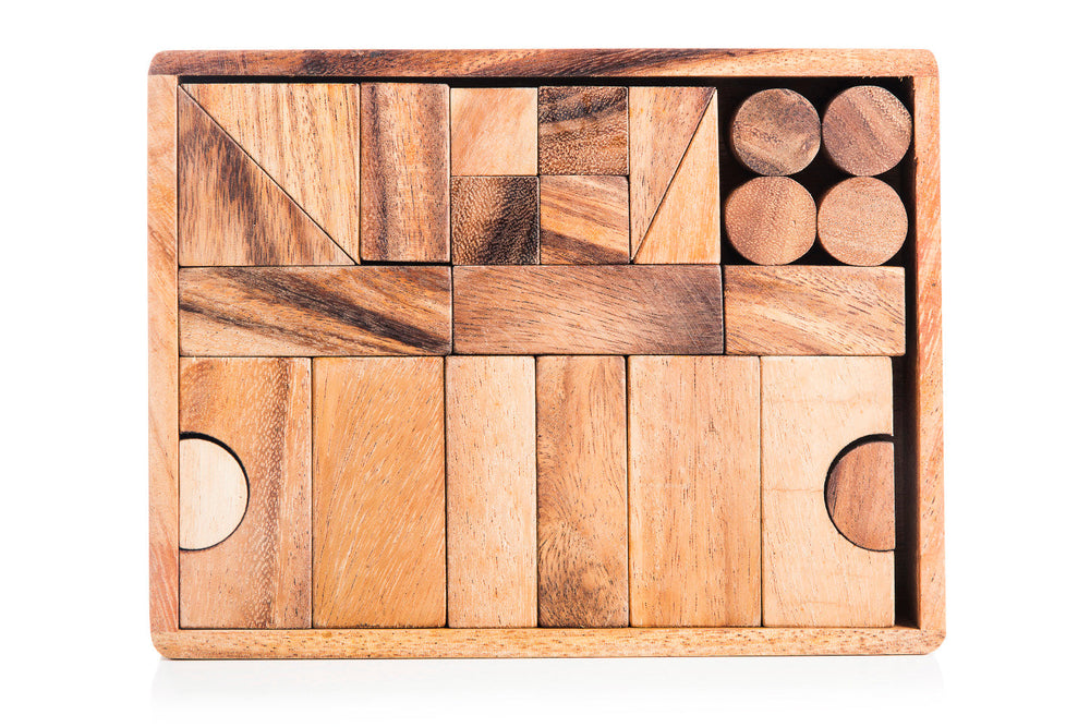 Natural Wooden Building Block Set (Online Order Only)