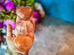 Red Hematoid Quartz, Valentines Day Gifts, Valentines Crystal Hearts, Fire Quartz Valentines Day Hearts (ONLINE ORDER ONLY)