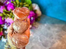 Red Hematoid Quartz, Valentines Day Gifts, Valentines Crystal Hearts, Fire Quartz Valentines Day Hearts (ONLINE ORDER ONLY)
