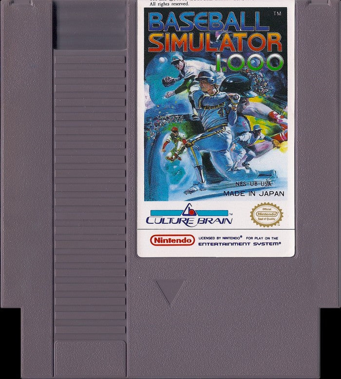 Loose NES Cart - Baseball Simulator 1000 (Online Order Only)