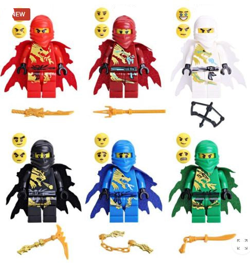 Elemental Ninja Warrior Custom Minifig (Online Only)