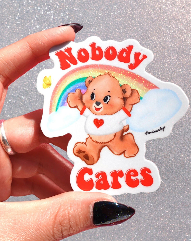 Nobody Cares Lolly The Bear Sticker (Online Order Only)