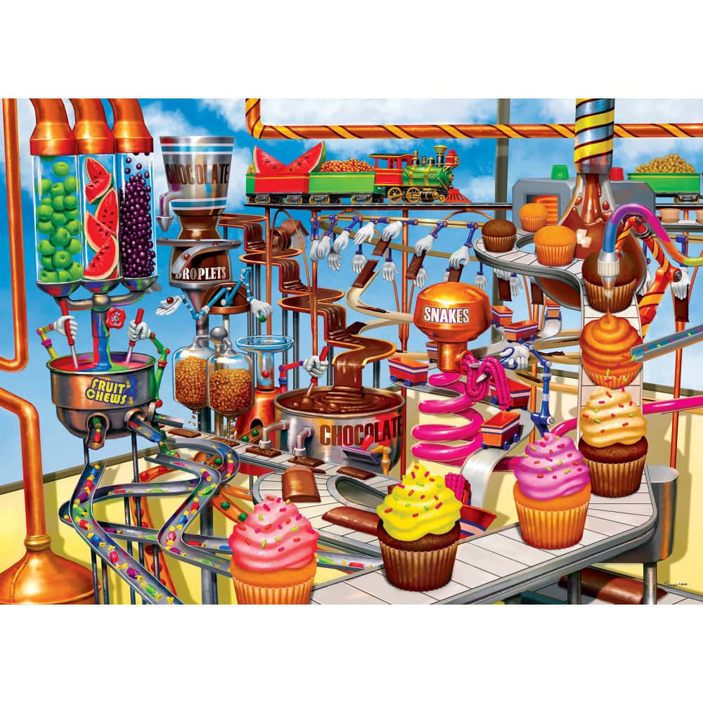 All About Chocolate - Chocolate Factory 1000 Piece Jigsaw Puzzle (ONLINE ORDER ONLY)