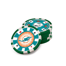 Miami Dolphins 300 Piece Poker Set (ONLINE ORDER ONLY)