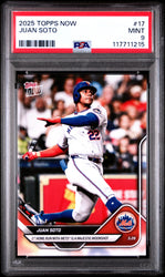 Graded 2025 Topps Now Juan Soto #17 Baseball Card PSA 9 Mint (ONLINE ORDER ONLY)