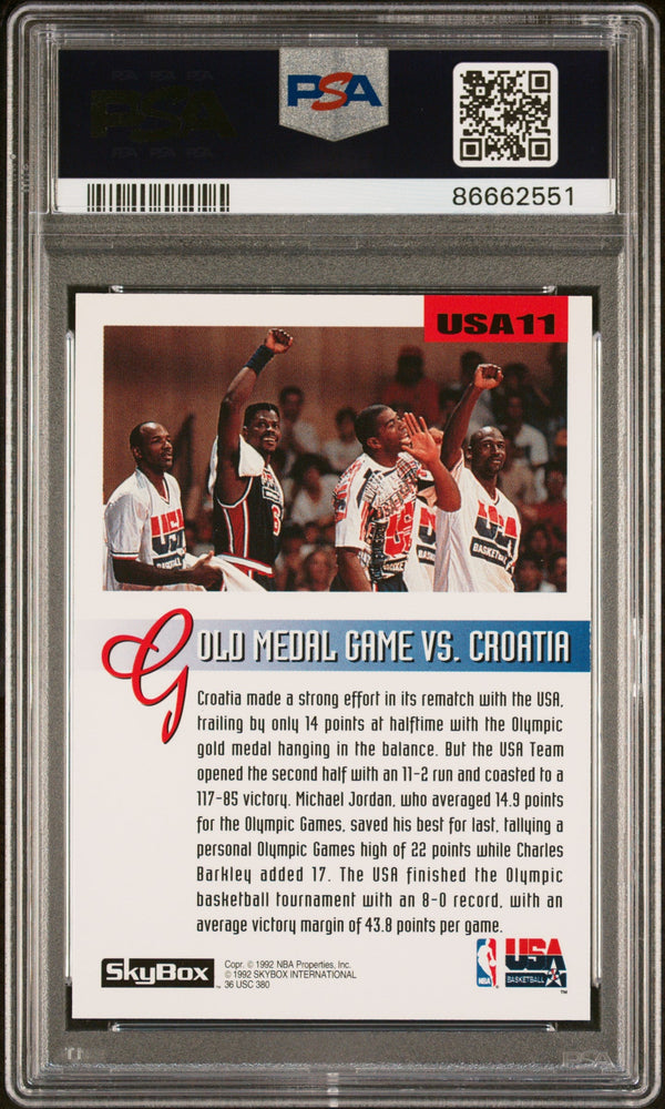 1992 SKYBOX OLYMPIC TEAM MICHAEL JORDAN OLYMPIC TEAM #USA11 - PSA 9 (Online Order Only)